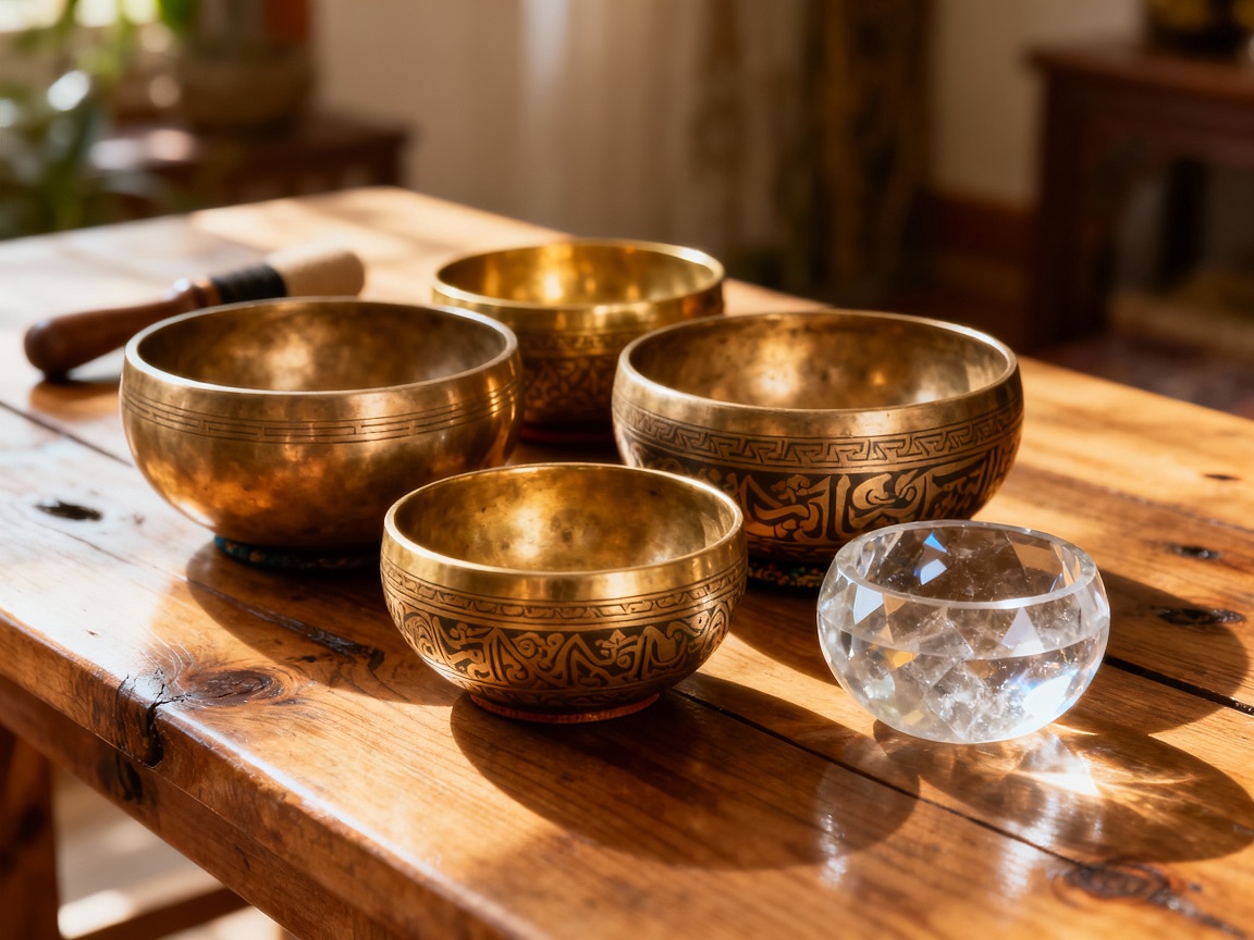 Поющие чаши: бронза, латунь, кристалл, непонятные китайские подделки.