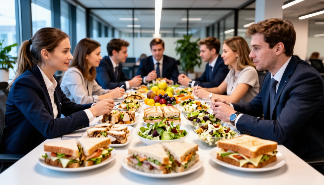 обед в современный офис